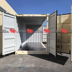 20ft High Cube Full Side Open Shipping Container – RAL 1015 Beige